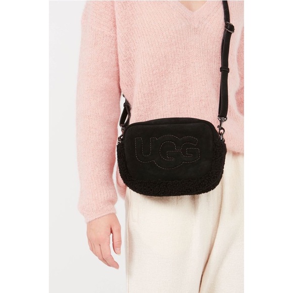 UGG Handbags - UGG / W JANEY II UGG - Black Leather and fur shoulder bag